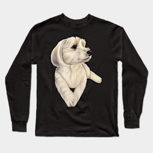 Havamalt - Maltese Havanese white dog Long Sleeve T-Shirt